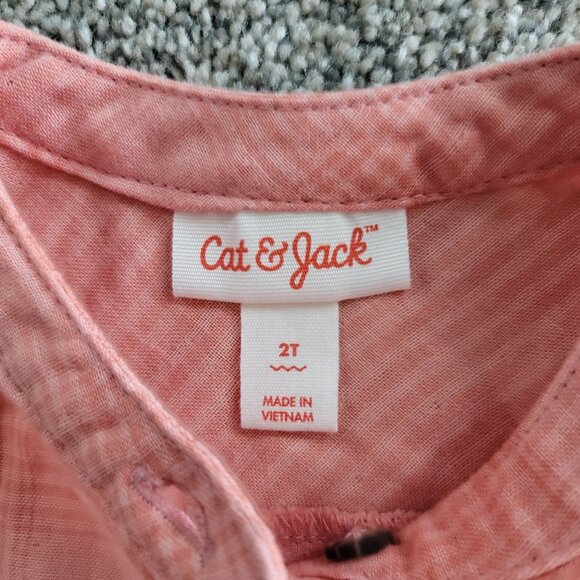 Cat & Jack Fall Rose color Plaid Dress 2T - Picture 3 of 5